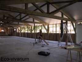 Construction de l'eco-vivarium: bardage bois