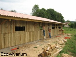 Construction de l'eco-vivarium: bardage bois
