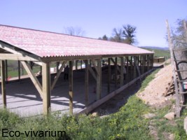 Construction de l'eco-vivarium: dalle beton